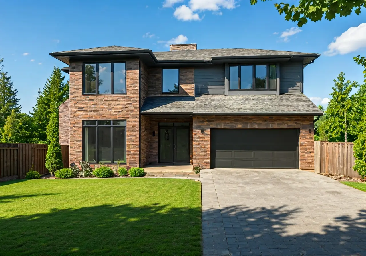 A modern home with smart burglar alarm system displayed. 35mm stock photo