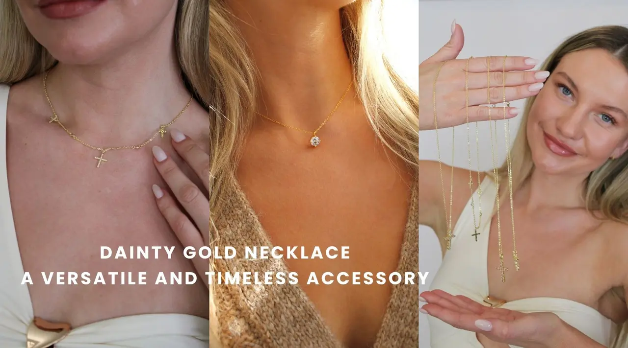 dainty gold necklace