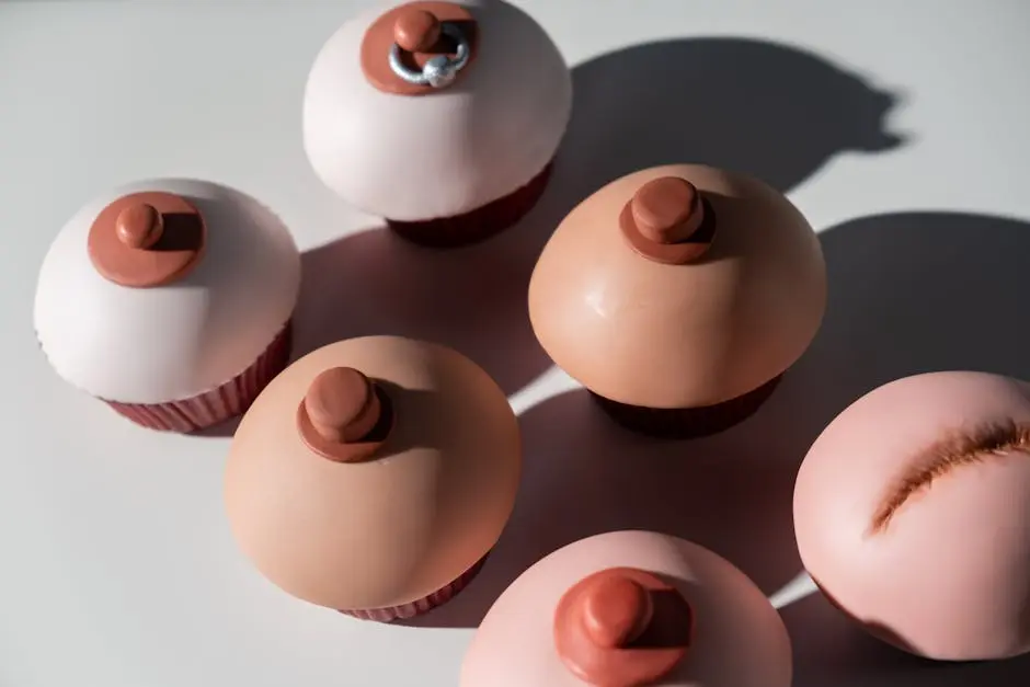 Breast cancer awareness cupcakes creatively baked to symbolize and honor the cause.