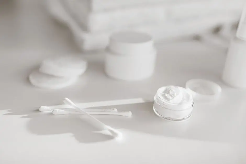 Elegant close-up of skincare products, showcasing minimalist beauty with soft focus.
