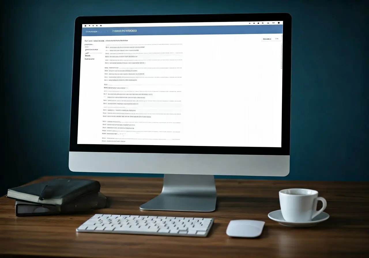 A desktop computer displaying real estate transaction documents. 35mm stock photo