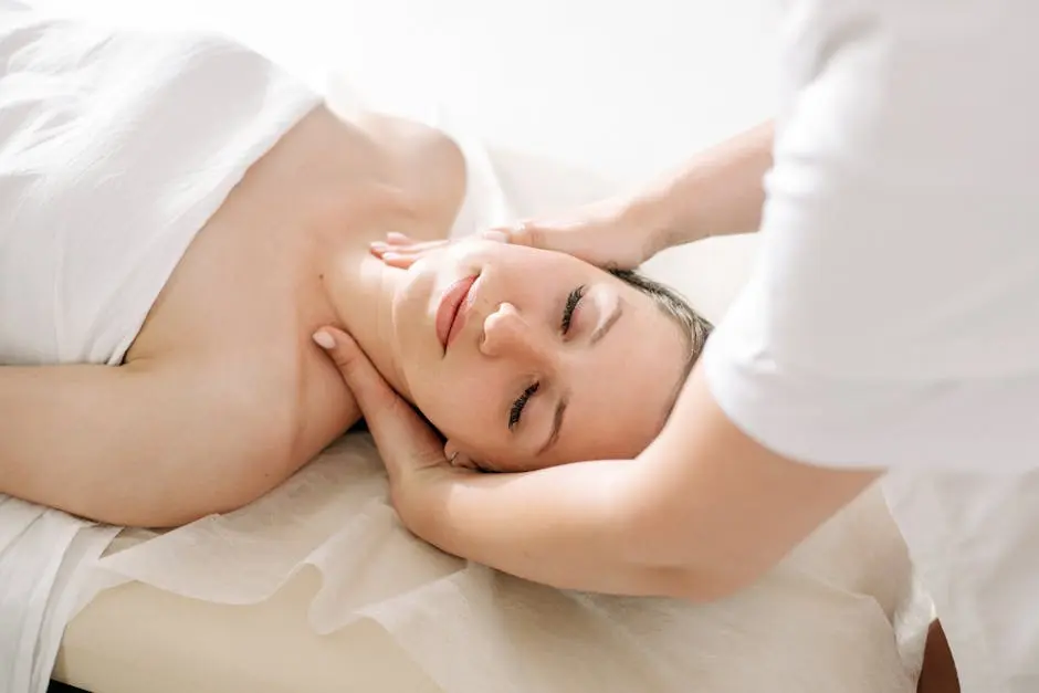A serene spa treatment capturing a woman receiving a relaxing massage, symbolizing therapeutic wellness.