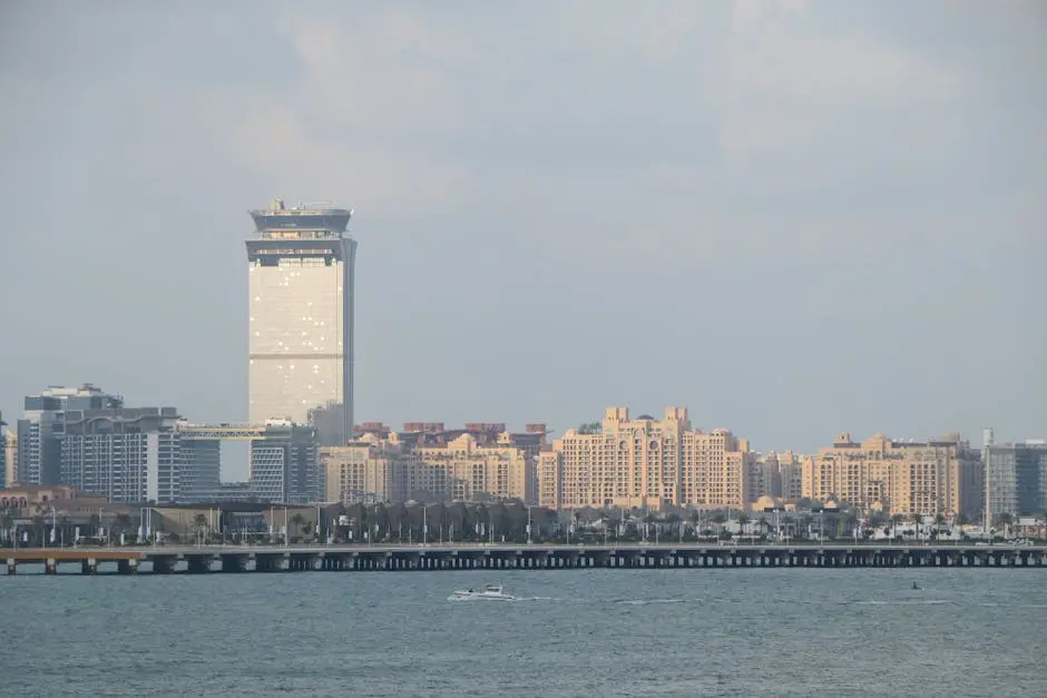 Explore the iconic skyline of Dubai Marina with luxurious apartments overlooking the sea.