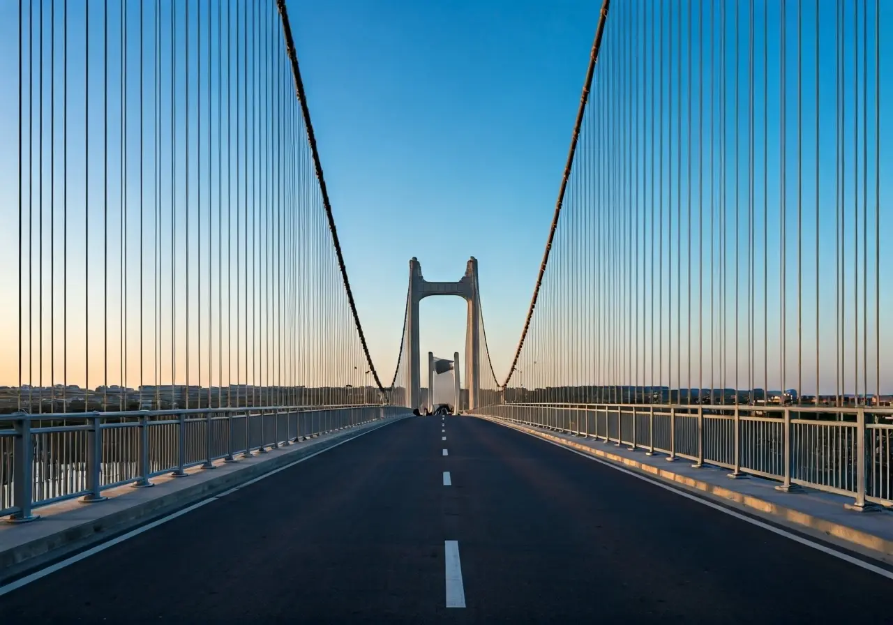A bridge symbolizing strong connections and relationships in leadership. 35mm stock photo