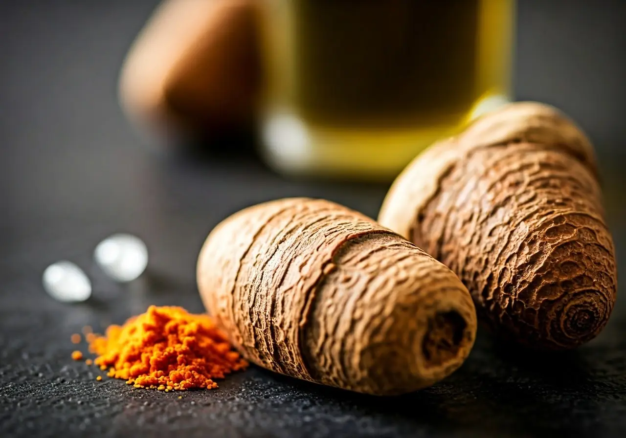 A close-up of natural ingredients for eyelash adhesive removal. 35mm stock photo