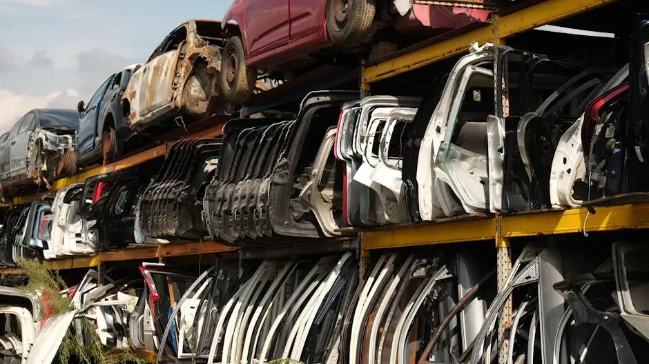 Free stock photo of car junkyard