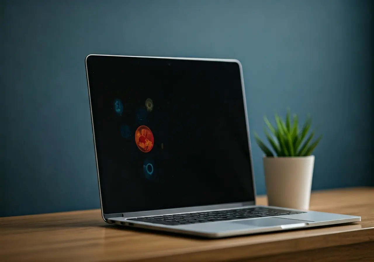 A virtual classroom with diverse colorful icons representing support tools. 35mm stock photo