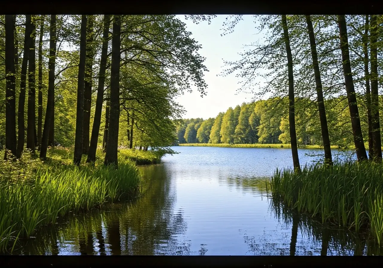 A serene nature scene symbolizing peace and renewal. 35mm stock photo