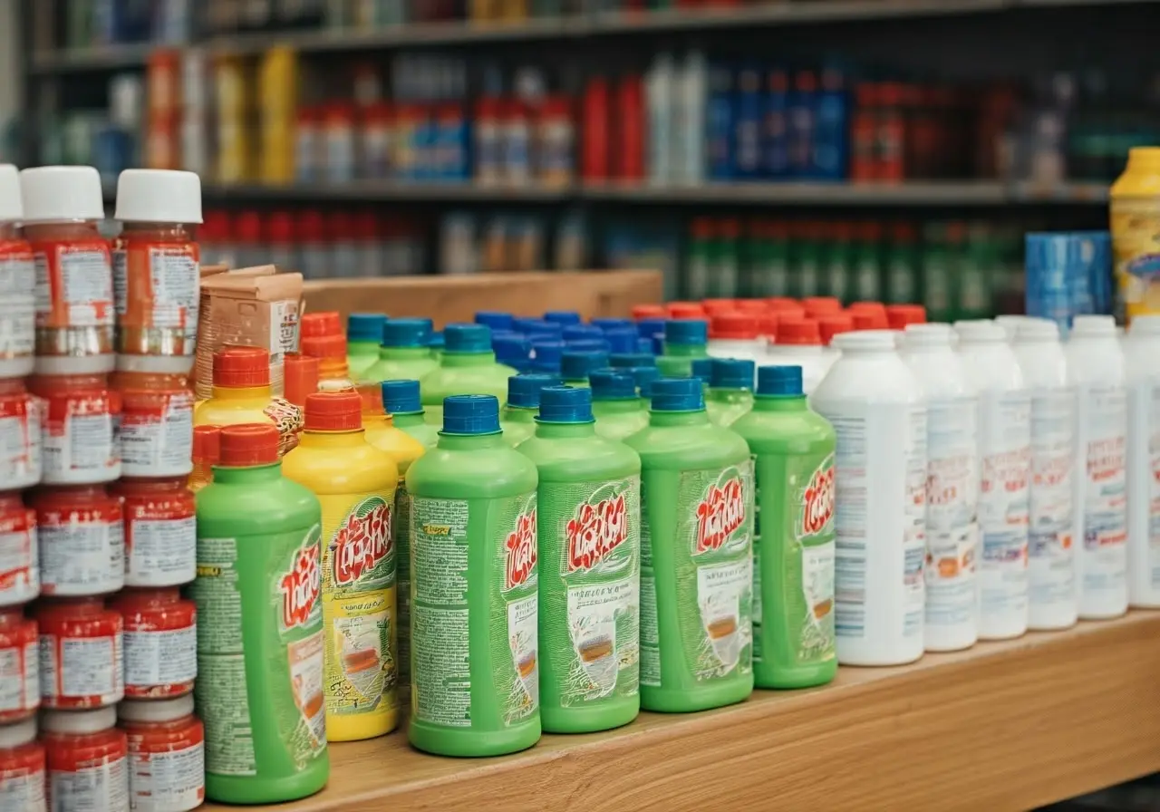 A colorful display of assorted gas station wholesale products. 35mm stock photo