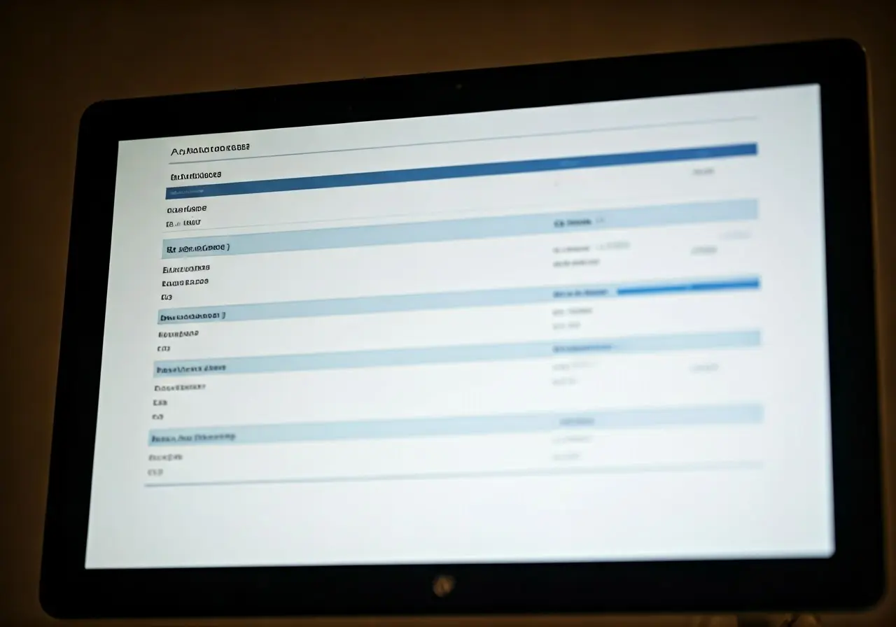 A/B testing charts displayed on a computer screen. 35mm stock photo