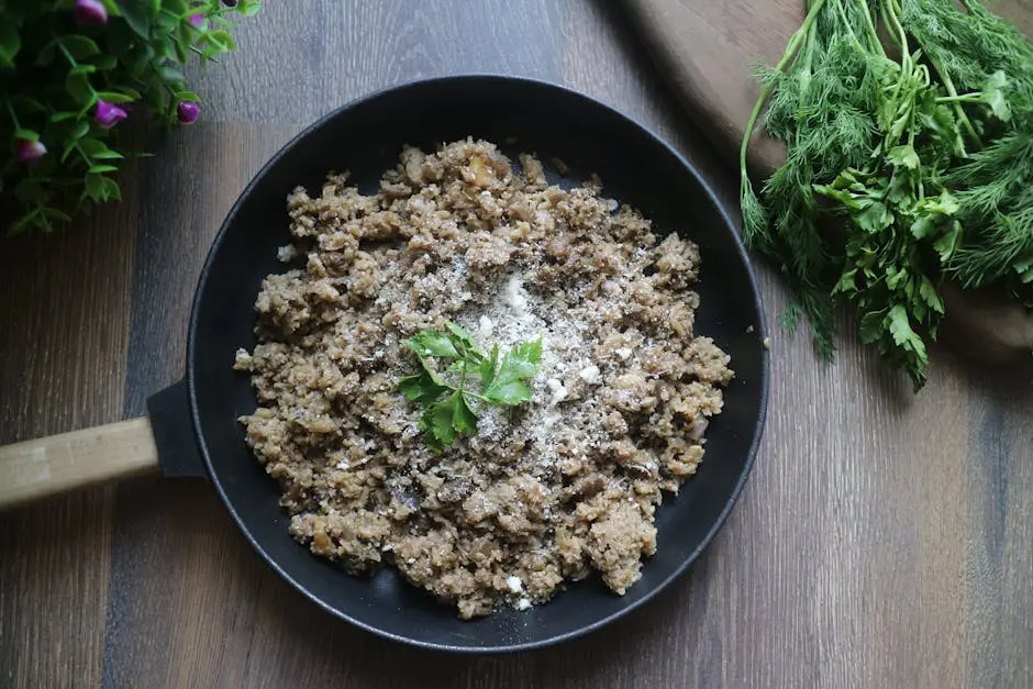 Delicious cauliflower rice dish garnished with fresh herbs, perfect for keto diets.