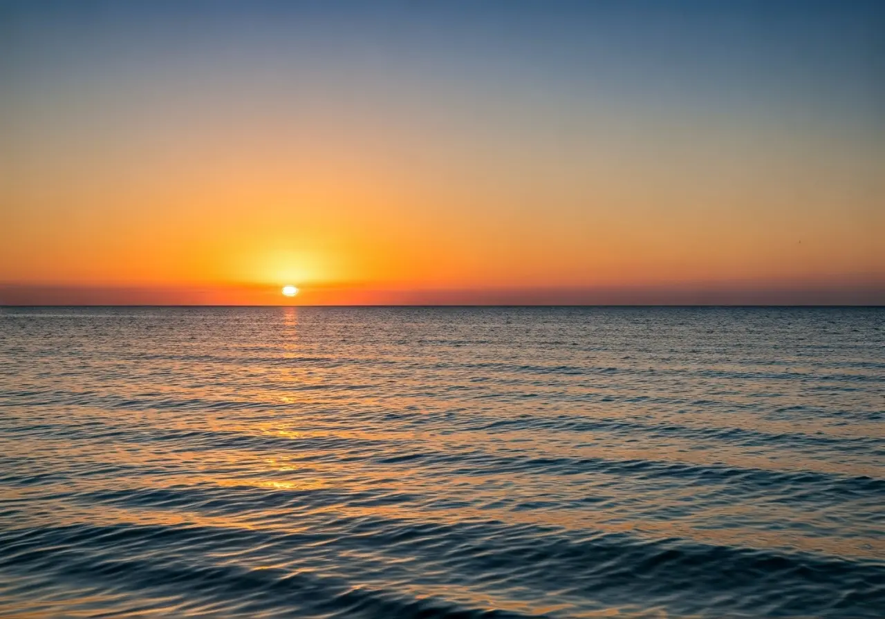 A serene beach sunrise in Port St Lucie. 35mm stock photo