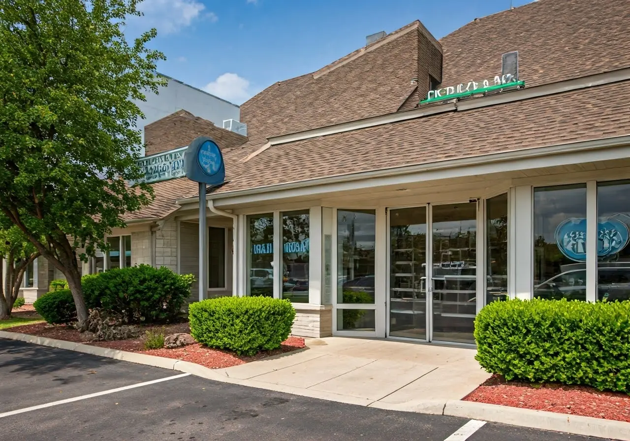 A dental clinic exterior with a Welcome sign in Scottsdale. 35mm stock photo