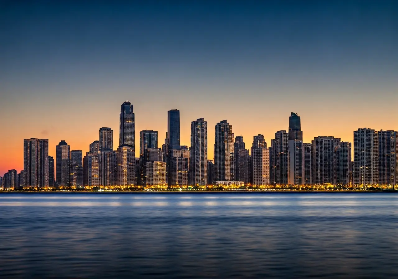A smartphone displaying user-friendly app interface on city backdrop. 35mm stock photo
