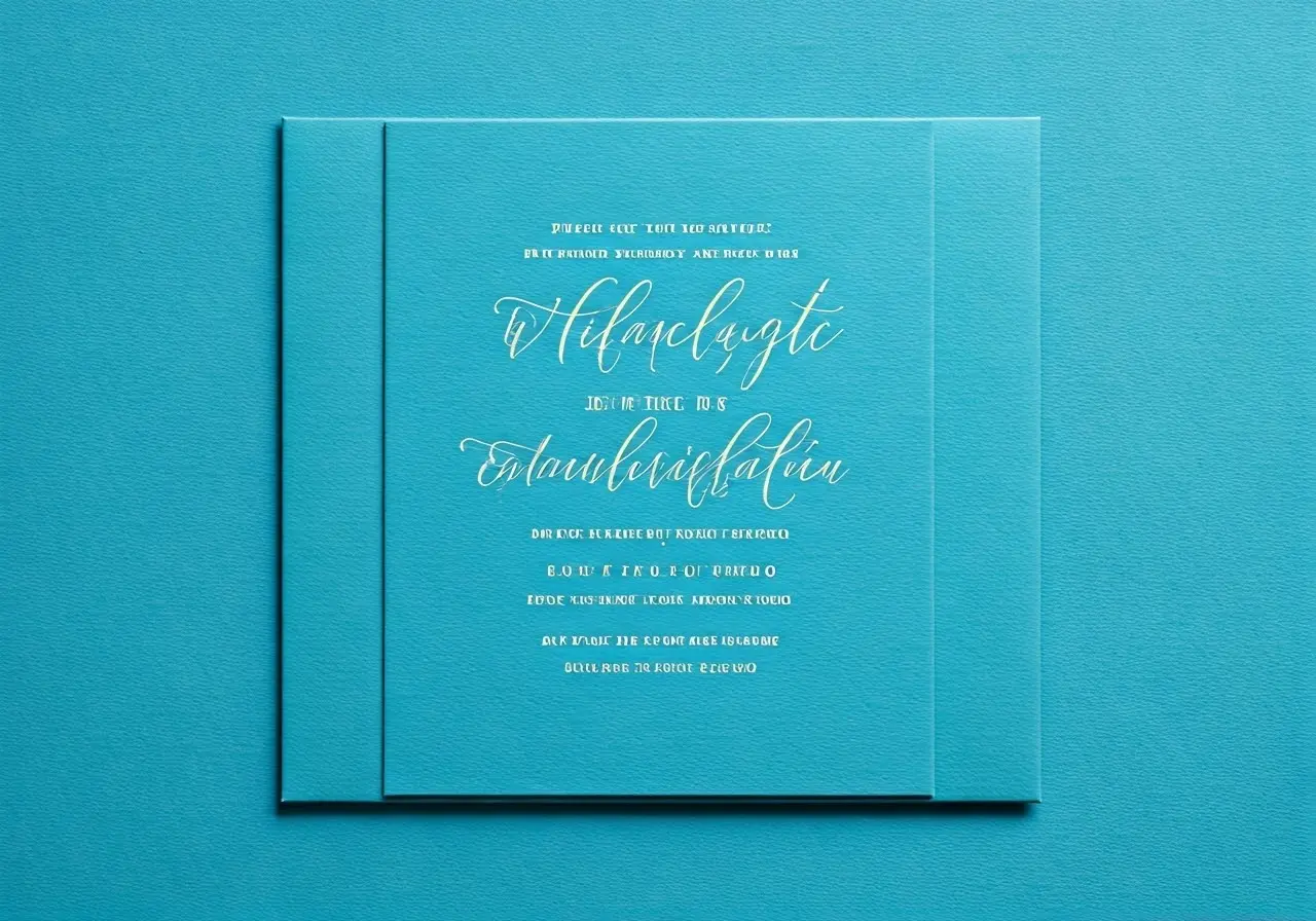 A beautifully designed bar mitzvah invitation with elegant typography. 35mm stock photo