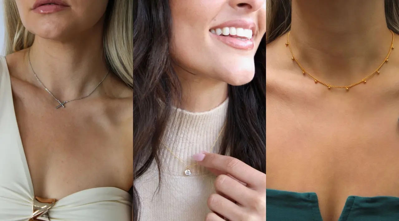 dainty gold necklace