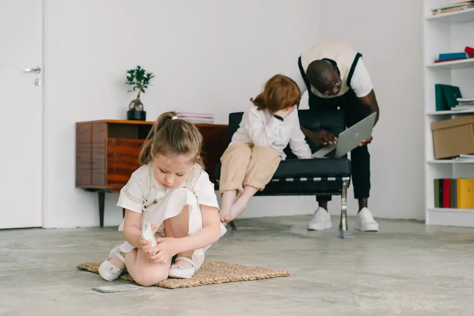 Young girl engaged in play therapy with psychologist’s guidance indoors.
