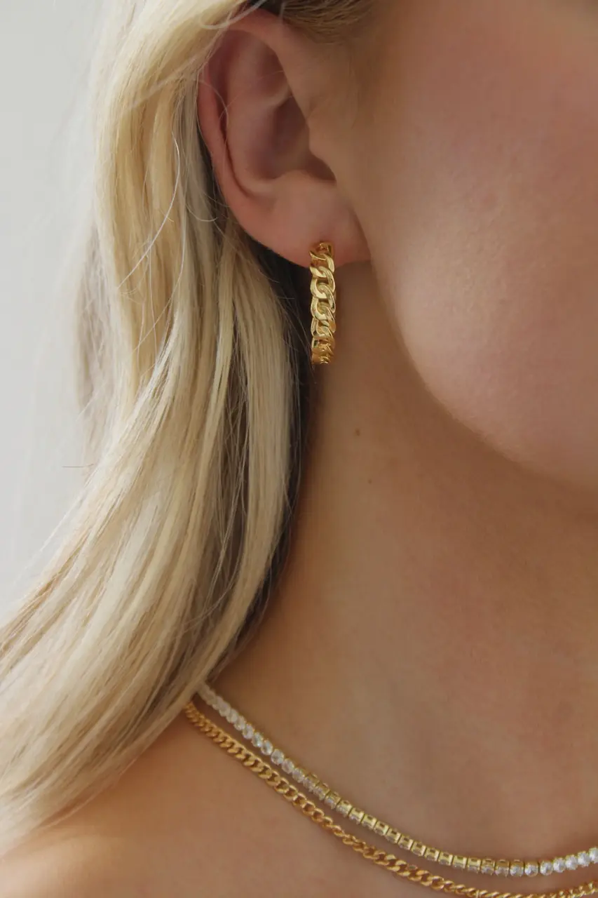 real gold hoop earrings