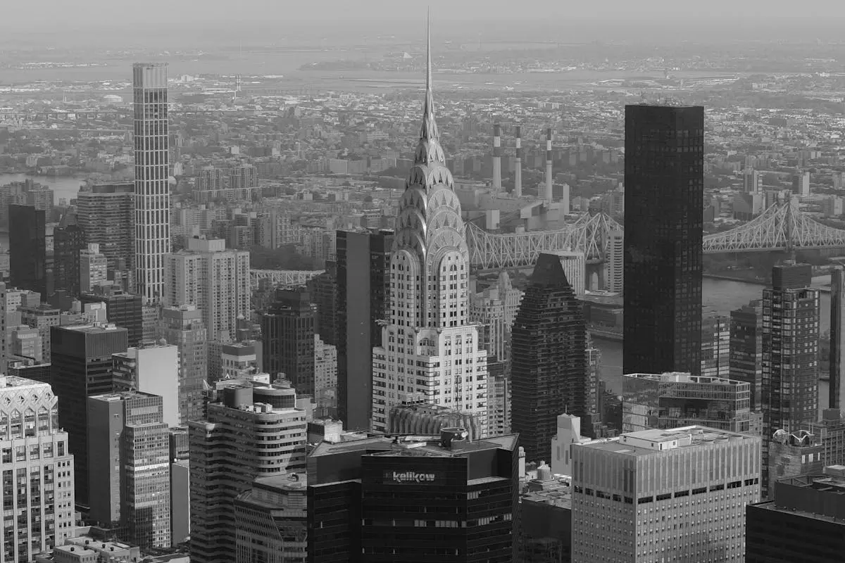 Free stock photo of black and white, chrysler building, manhattan