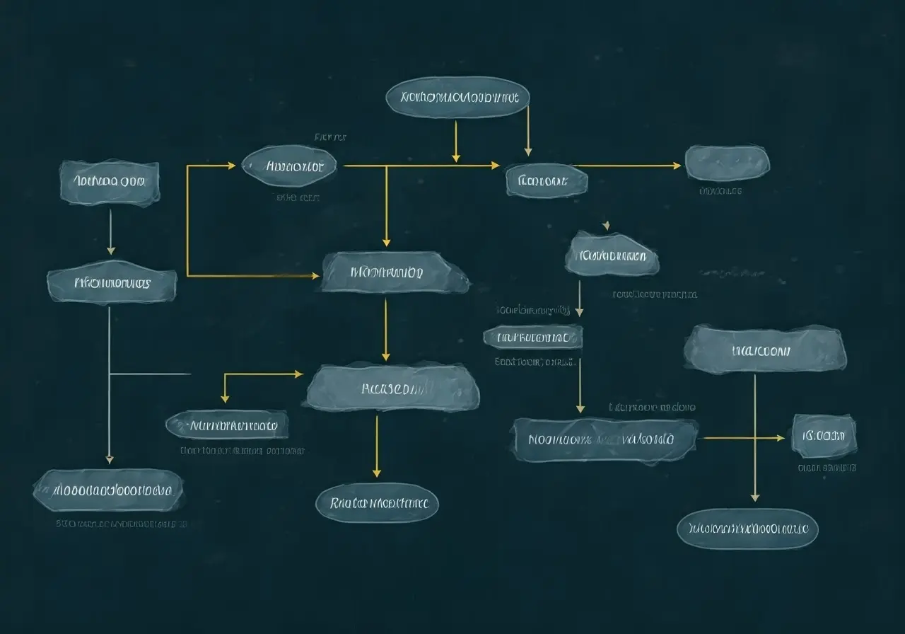 Flowchart illustrating an automated email campaign process. 35mm stock photo