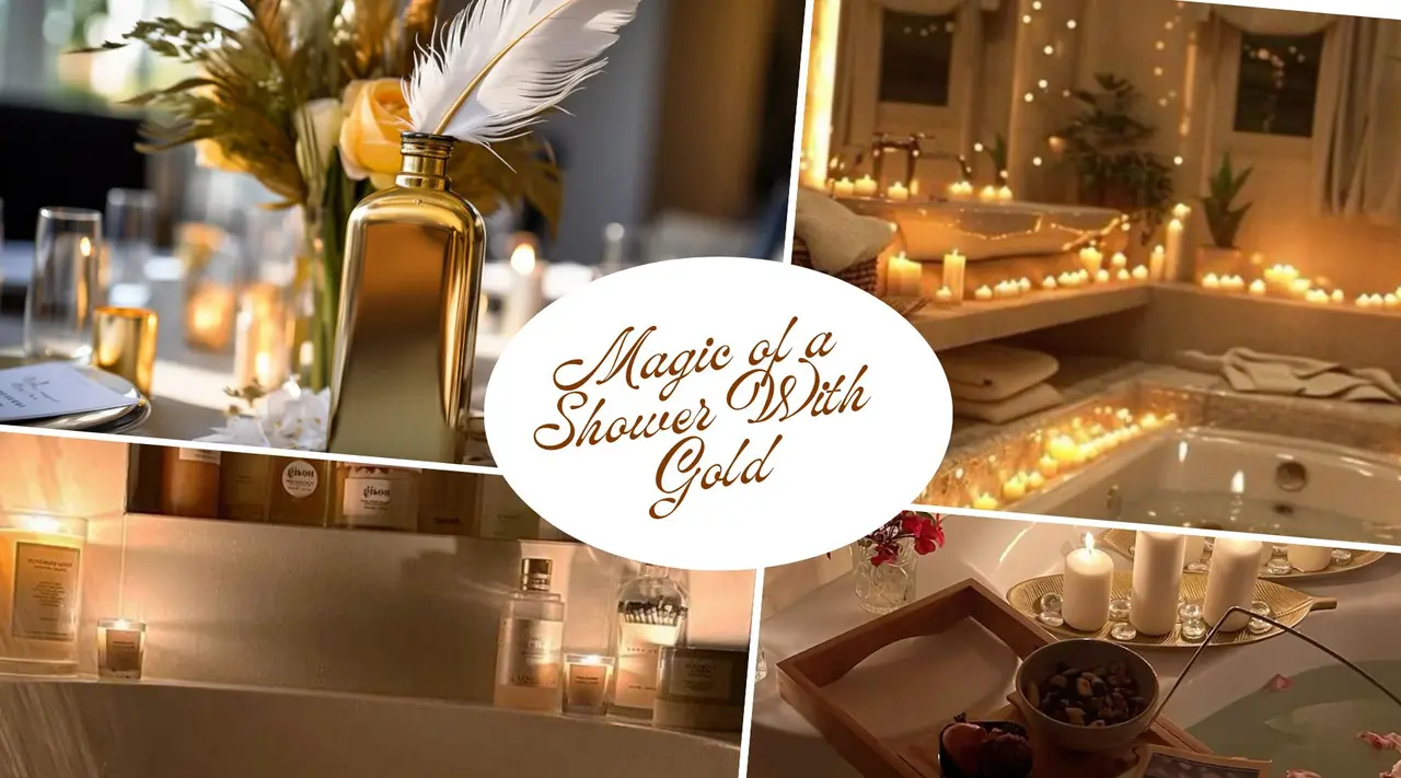 shower with gold