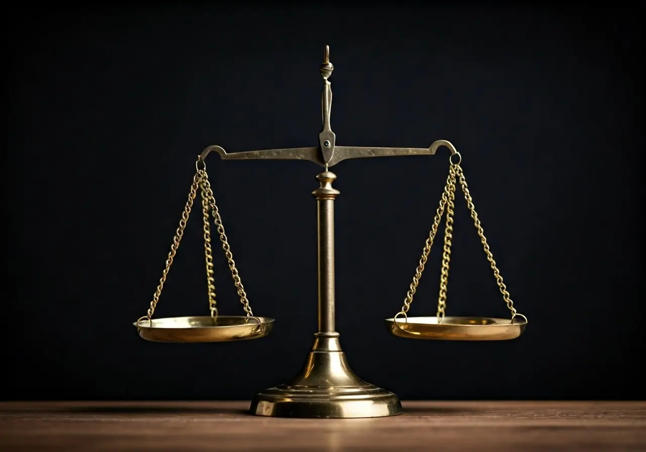 A balanced scale symbolizing marriage and therapy decisions. 35mm stock photo