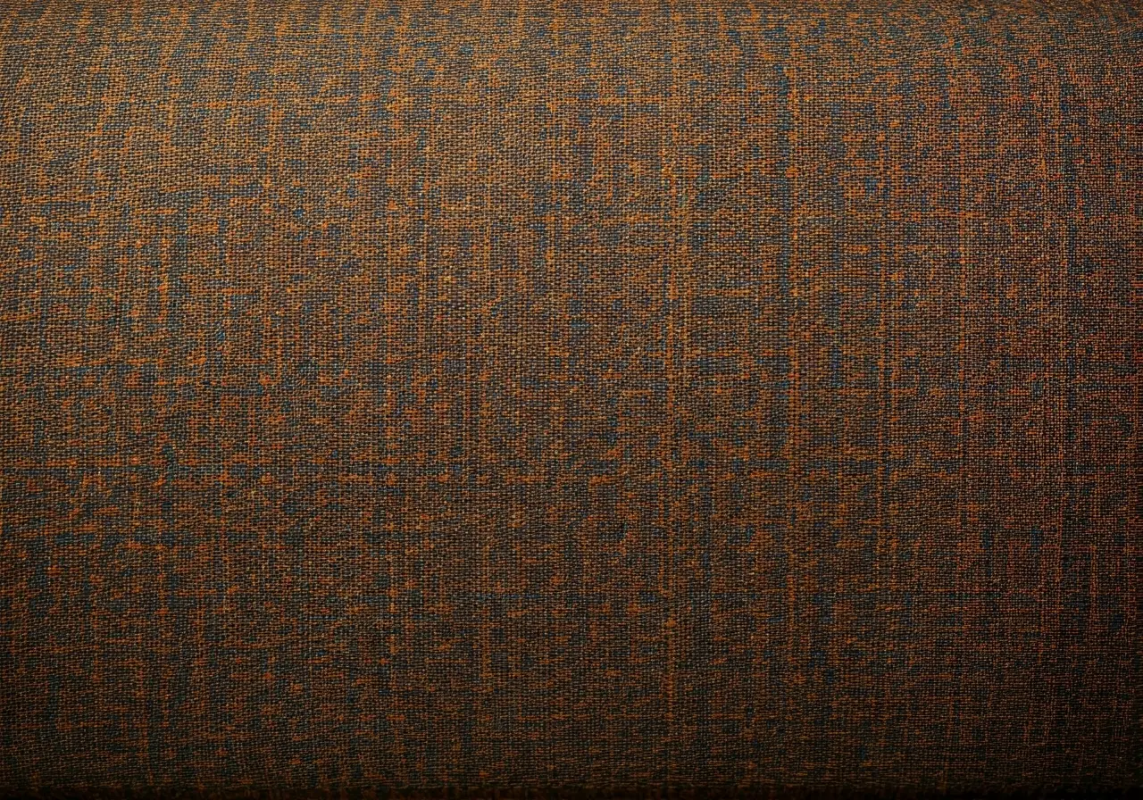 A close-up of a softly textured handmade sofa fabric. 35mm stock photo