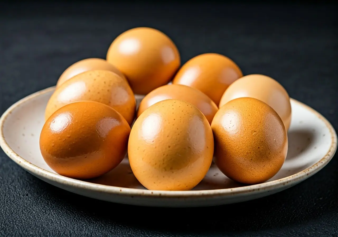 A close-up of Hong Kong egglet croffles on a plate. 35mm stock photo