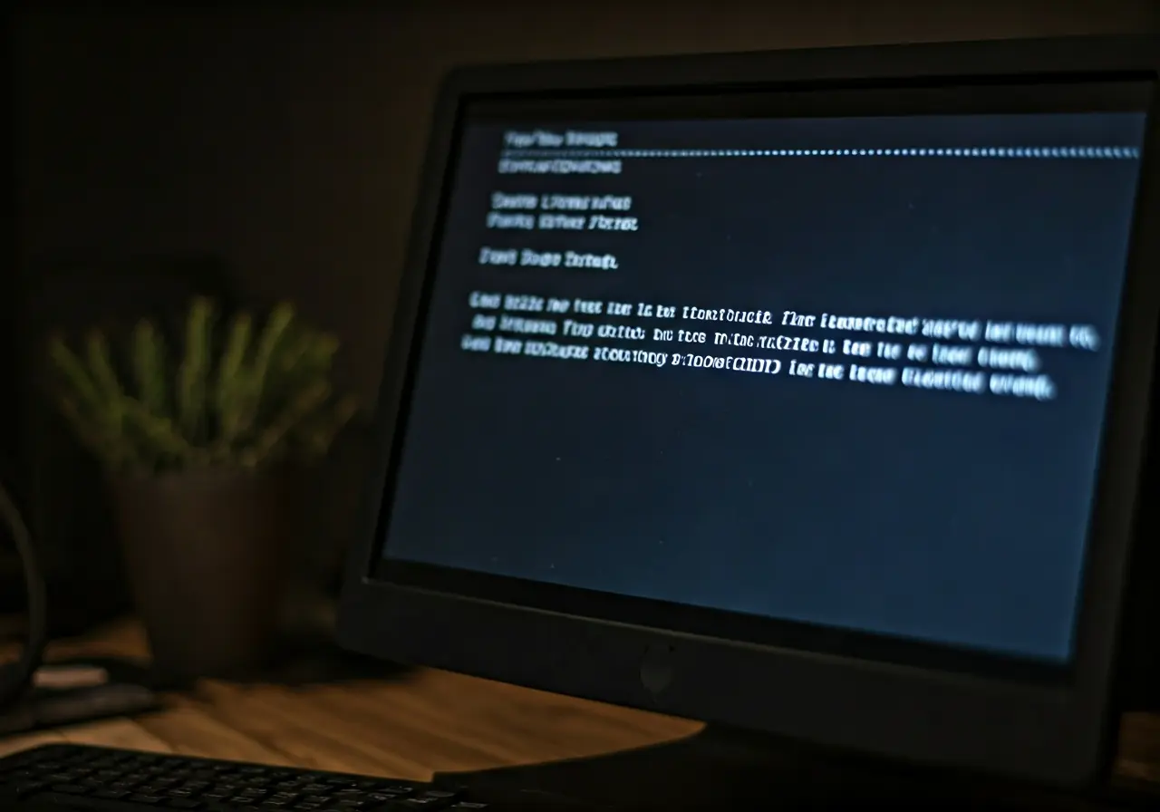 A computer screen displaying a warning about a virus threat. 35mm stock photo